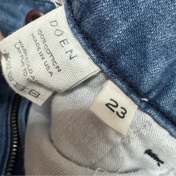 Doen sz 23 Blue Wide Leg Jeans Pants High Waist Cotton - Picture 3 of 11